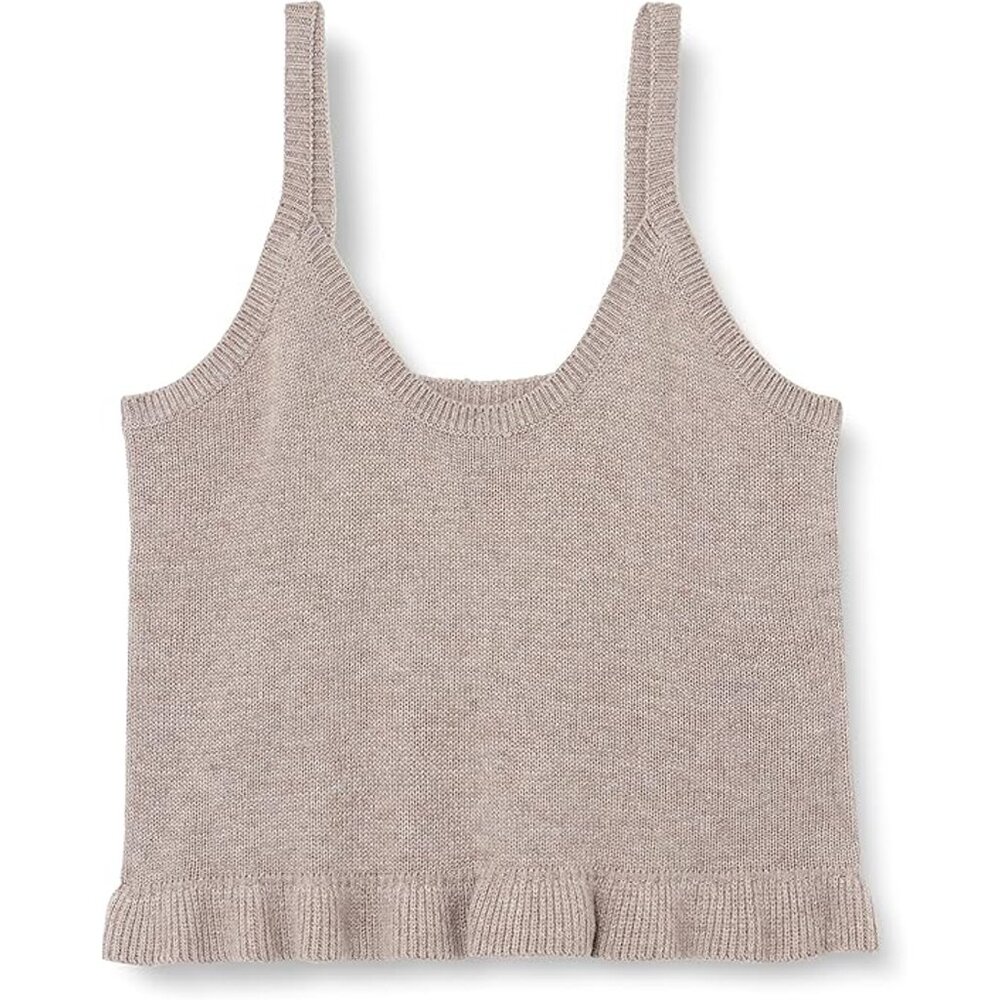The Drop Ruffle Cropped Sweater Tank Size Large EUC